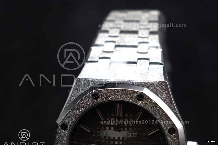 Royal SA3120 SS Oak 37mm Edition on APSF 1:1 Dial Clone Grey Frosted 15454 Best Bracelet SS Textured Super 0516